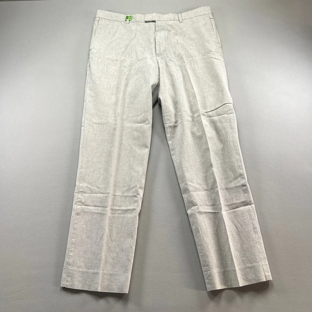 Banana Republic Dress Pants Mens 34x32 Light Gray Standard Fit Career Business